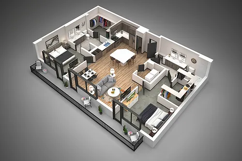 Floor plan 2 Bed/2 Bath