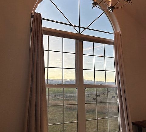 Large window upstairs with breathtaking views