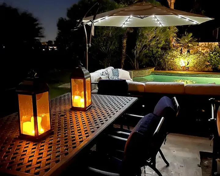 Outdoor dining area