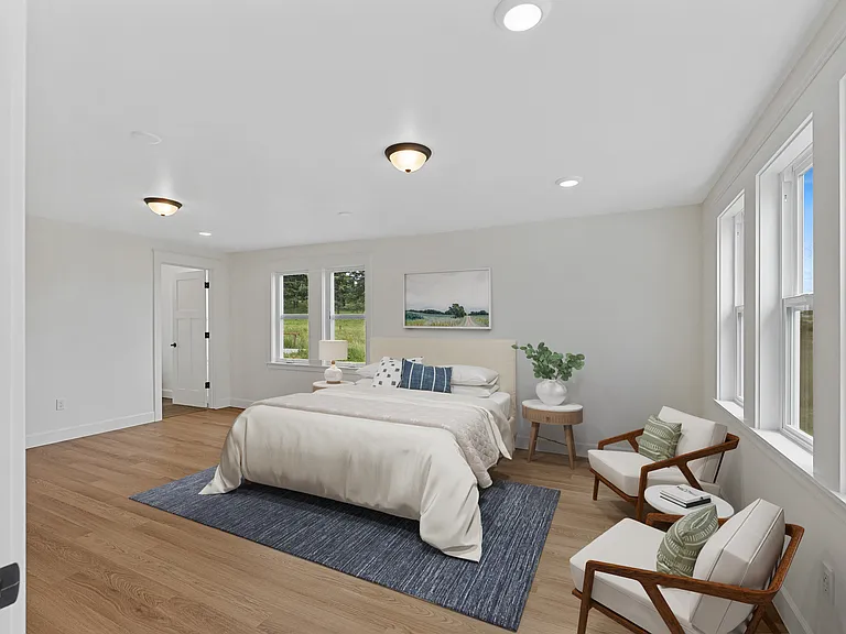 3/4 bath across the way w/ walk-in shower. Use this rm as a fam rm, offices, or main level primary suite!