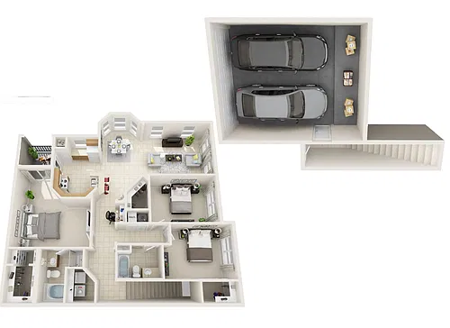 Floor plan C4 Double Garage- Up