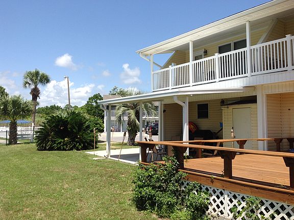 Back View Deck with Pool