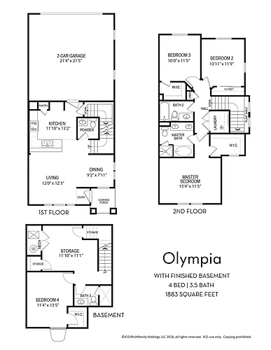 Floor plan Olympia Finished Basement