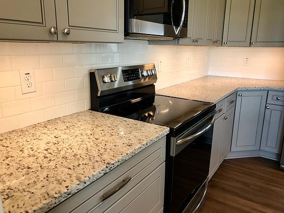 Granite tops and tile backsplash