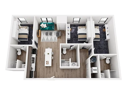 Floor plan 3 BEDROOM, 3 BATH