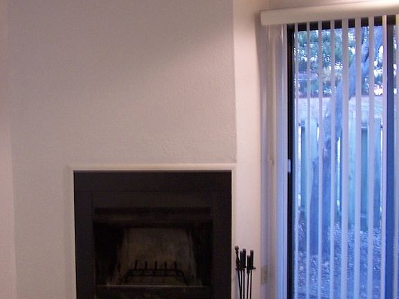 Wood burning fireplace
