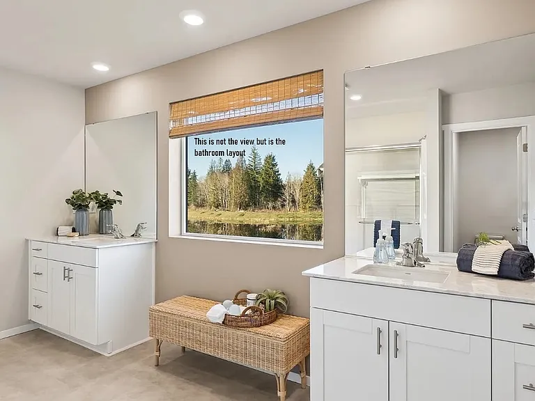 Builders inspiration images, master bathroom. Not the actual view pictured.