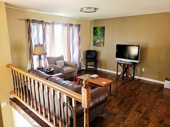 Living room upstairs with tv