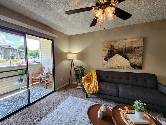 One Bedroom Model Living Room and Patio