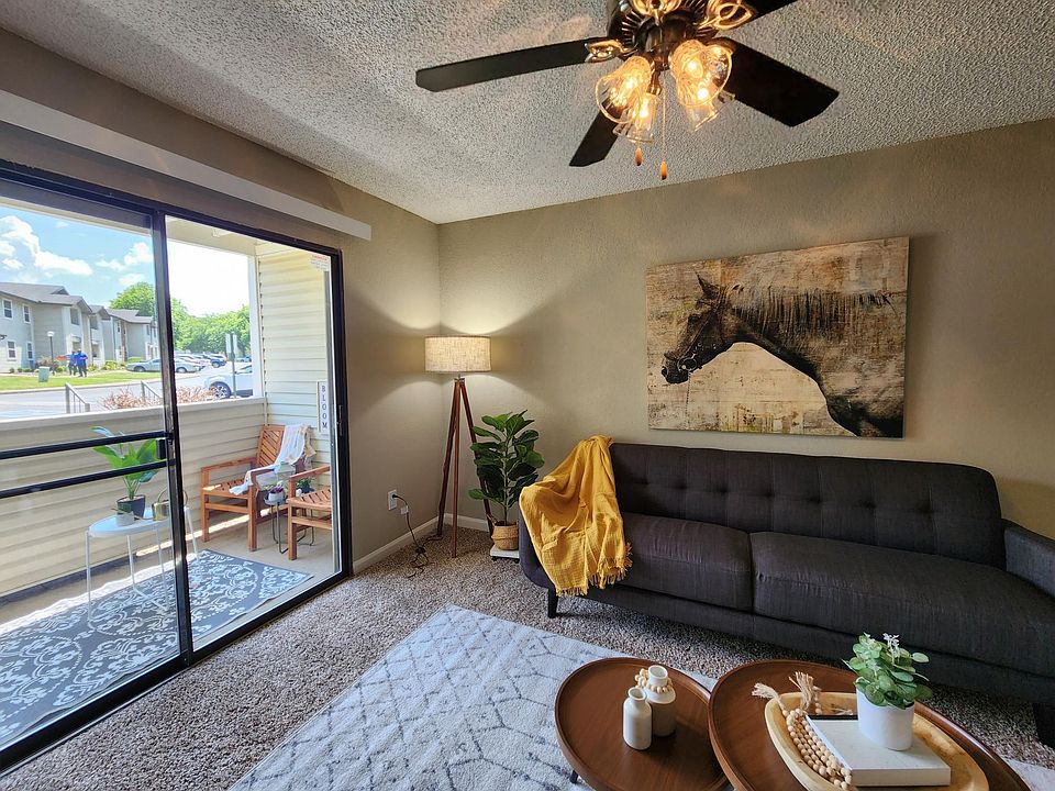 One Bedroom Model Living Room and Patio