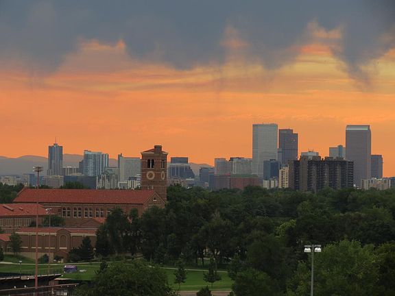 Denver Sunset as seen from balcony