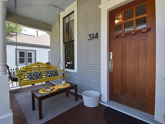 A porch swing and bead board ceiling are also ubiquitous Victorian touches.