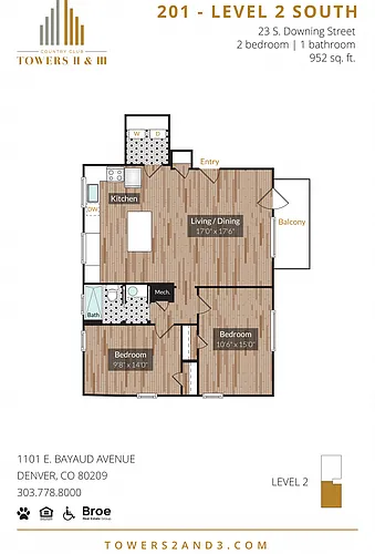 Floor plan 23 S. Downing- 2nd Floor