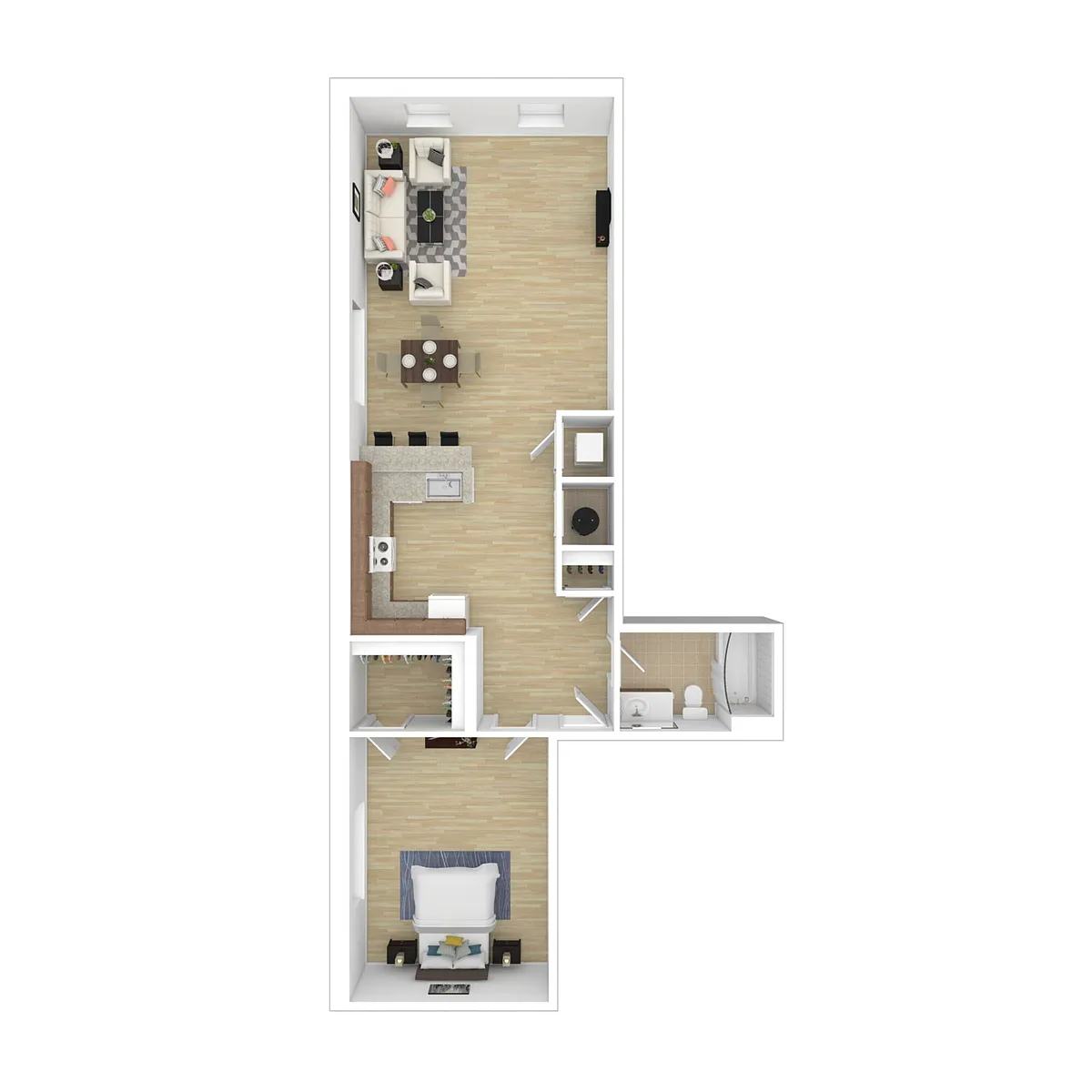 Floor plan 1A - 1 Bedroom