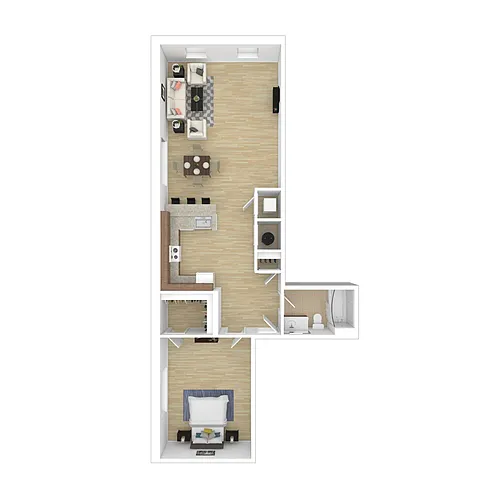 Floor plan 1A - 1 Bedroom