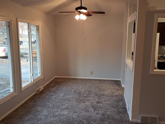 View of Dining Room from front door entry.