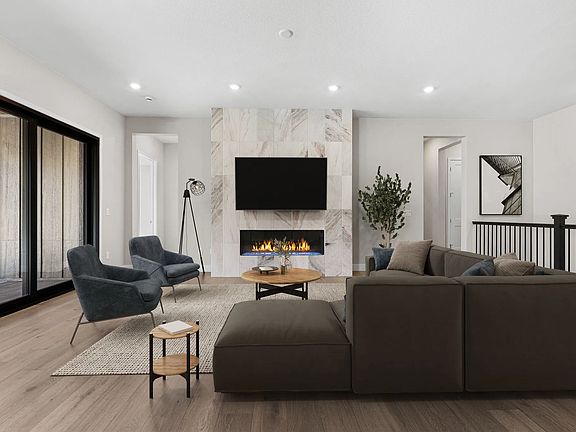 Brantley Plan Great Room - Virtually Staged