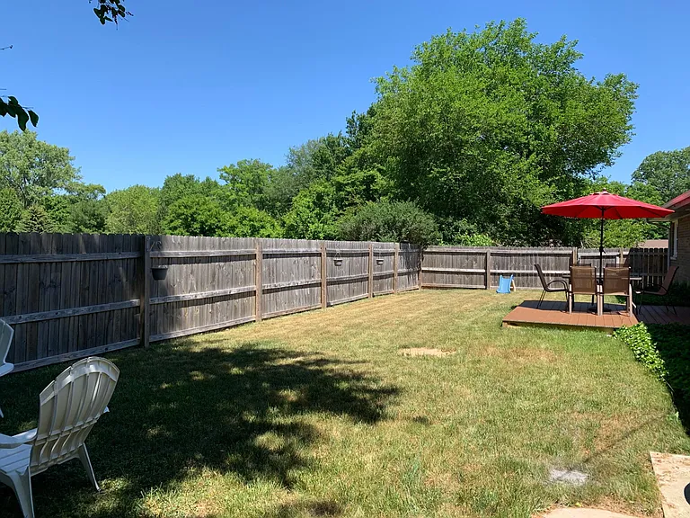 Backyard with deck