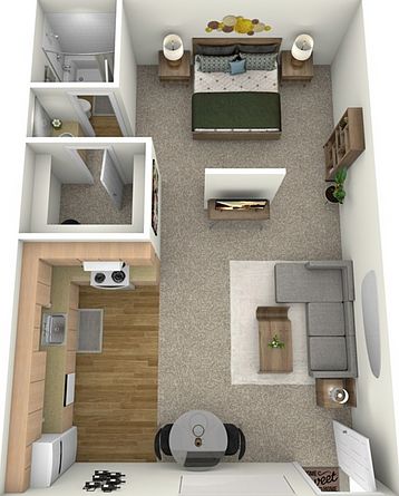 S1 Floorplan: Studio Apartment - 0 Bed, 1 Bath S1 Floorplan: Studio Apartment - 0 Bed, 1 Bath