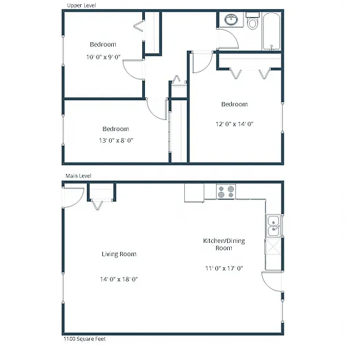Floor plan Three Bedroom 31A