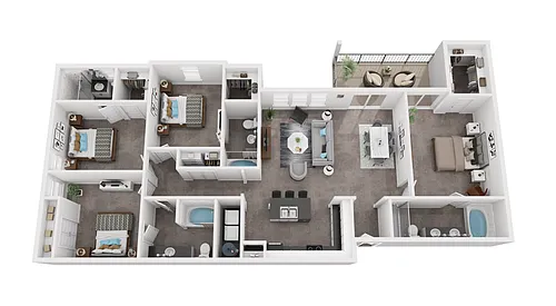 Floor plan D1 - West Fork