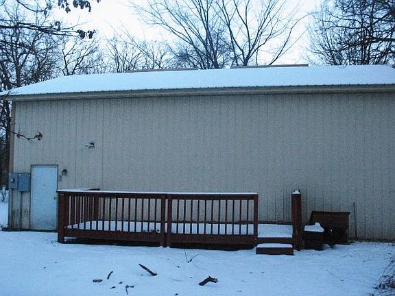 Deck built along the shop.