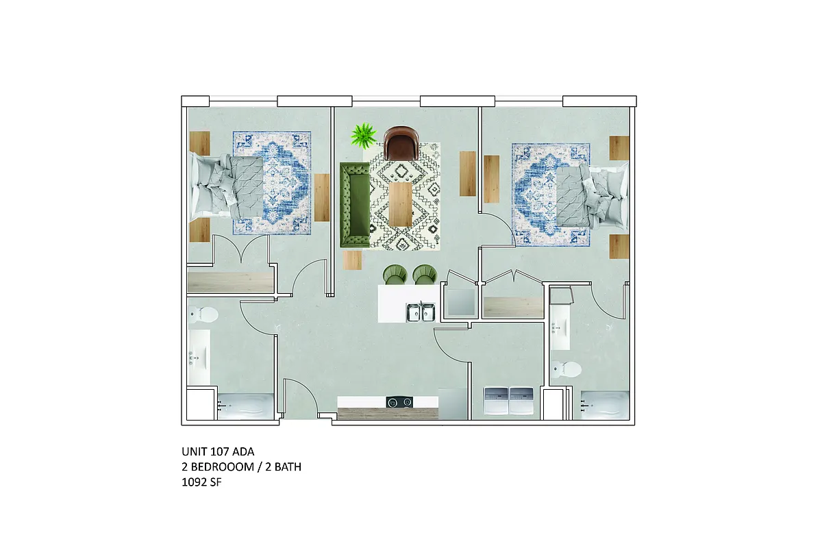 Floor plan 2 Bedroom (Phase 2)