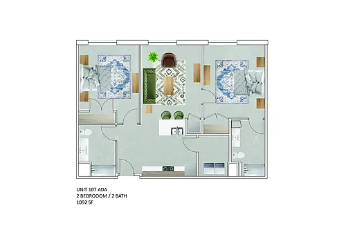 Floor plan 2 Bedroom (Phase 2)