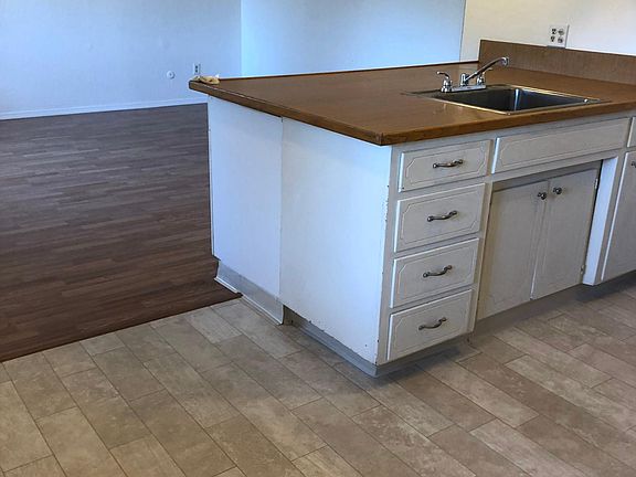 View from dining/kitchen into the living room