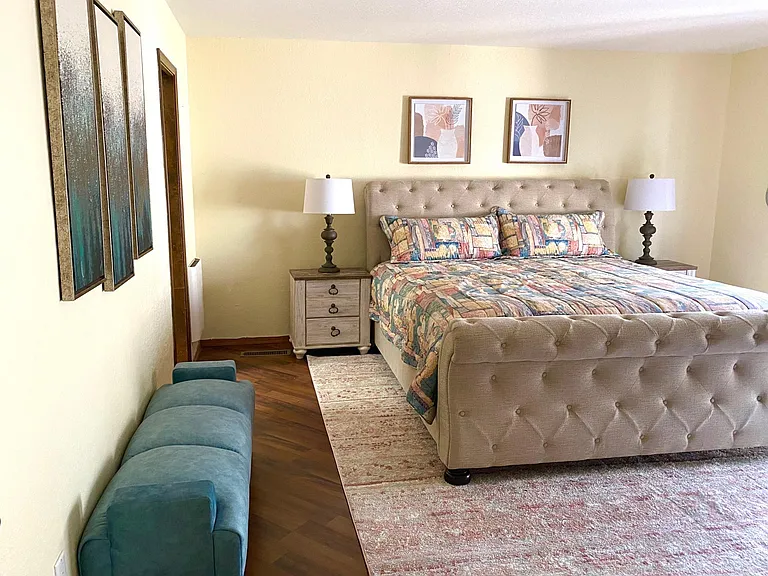 King size bed in the master suite!