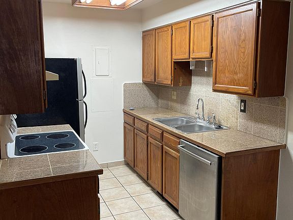 Kitchen with granite countertops