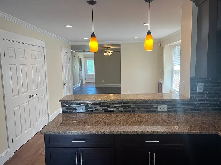 Kitchen facing dining area