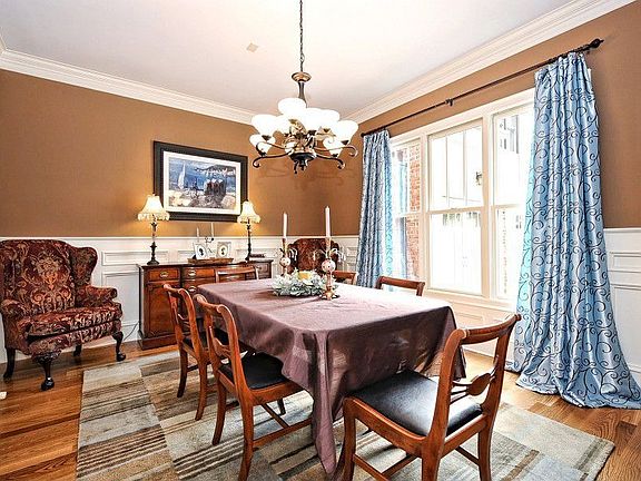 Large dining has recessed box molding