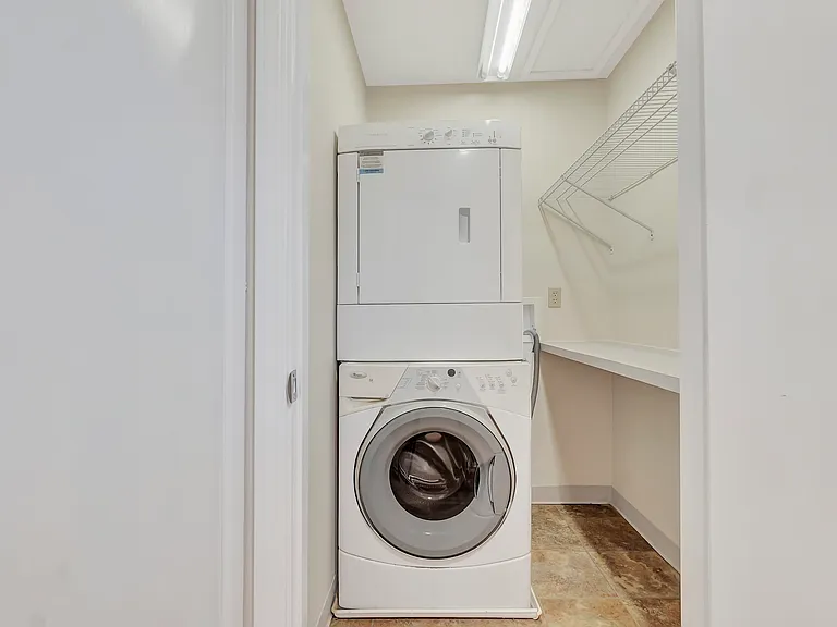washer and dryer room within unit