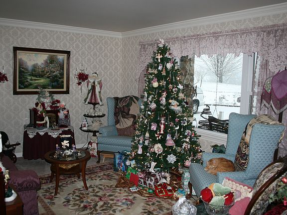 Living room at Christmas
