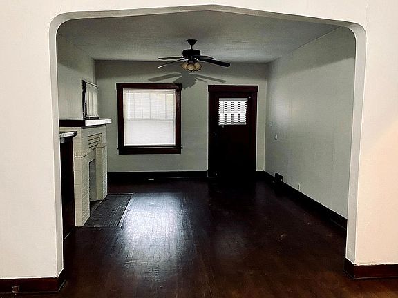 Living room showing entryway