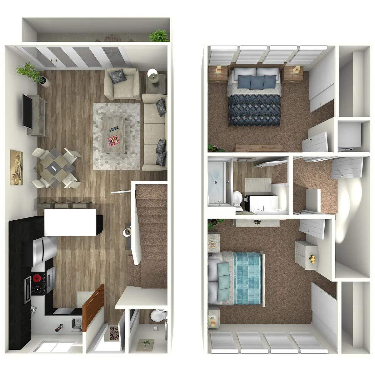 Floor plan Plan B Townhome