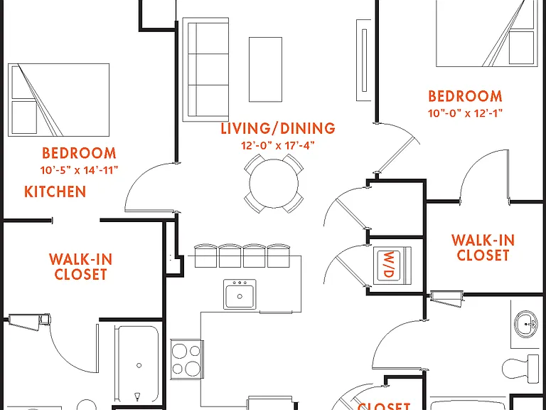B2B-1 floor plan One North of Boston
