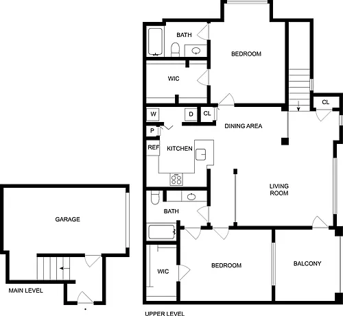 Floor plan Milton Second Floor w/ Garage