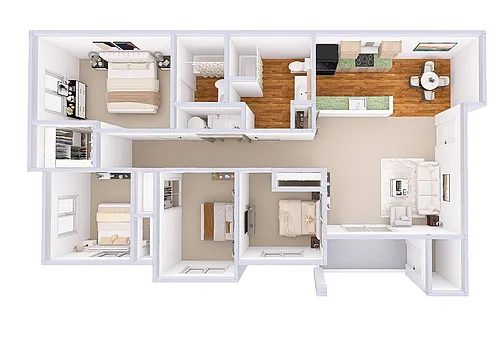 Floor plan 4 Bedroom 2 Bath