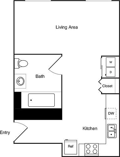 Floor plan Studio M
