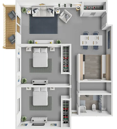 Floor plan 2 Bedroom