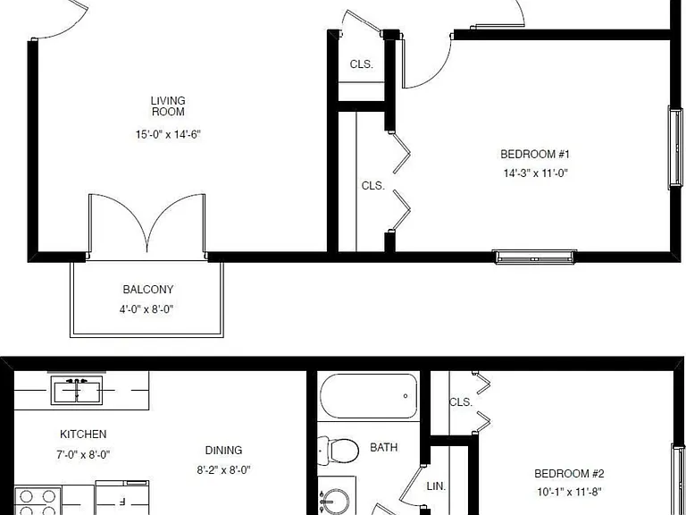 2 bed with or with out balcony 2 bed with or with out balcony