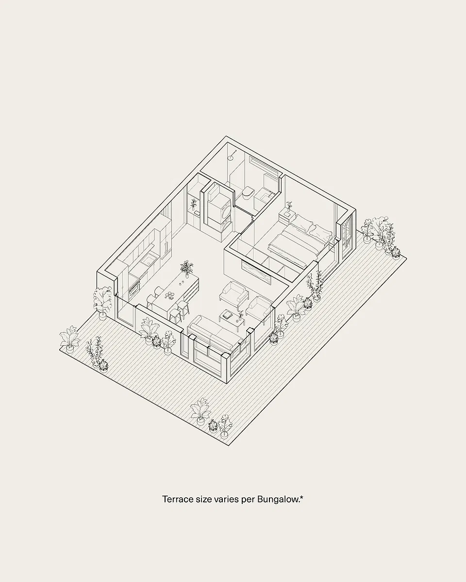 Floor plan SuperBungalow 1-1