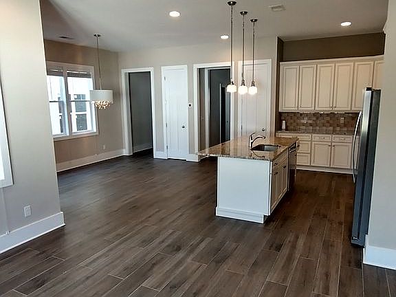 Great room, kitchen, dining room