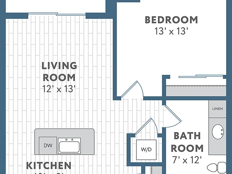 Floor Plan B1 | 22 Slate | Apartments in Madison, WI Floor Plan B1 | 22 Slate | Apartments in Madison, WI