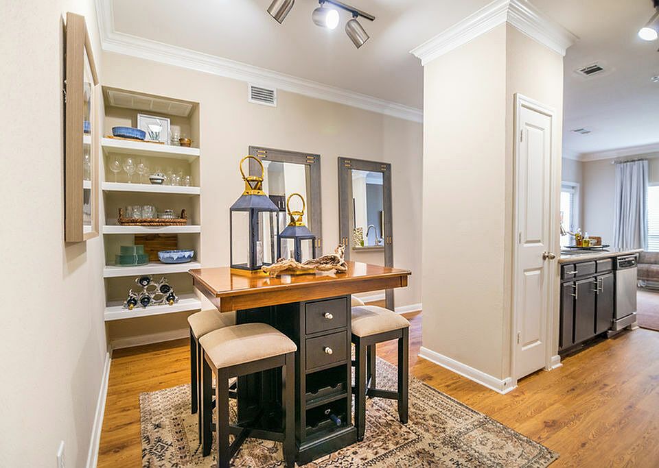 Stunning Dining Room with Built-in Shelves
