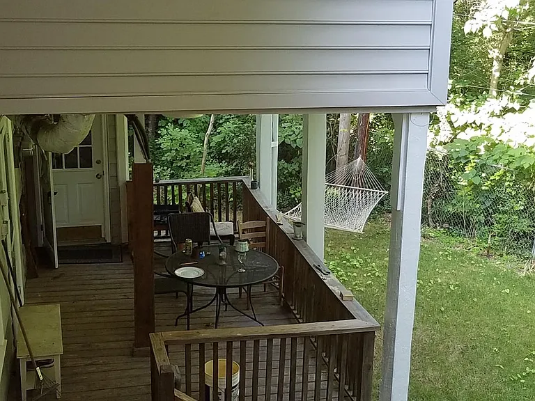 covered deck common space is around back