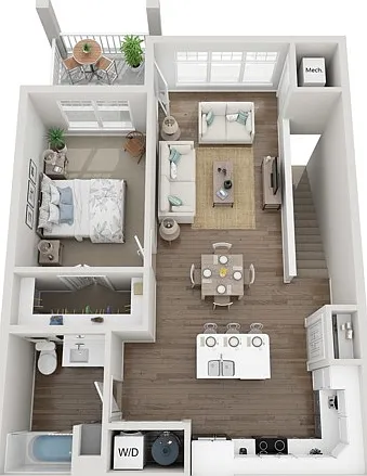 Floor Plan 1E | Seasons at North Aurora | Apartments in North Aurora, IL Floor Plan 1E | Seasons at North Aurora | Apartments in North Aurora, IL