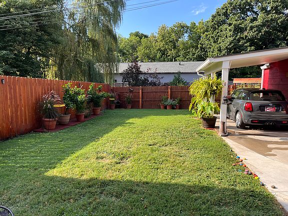 backyard view from main floor bedroom/office
